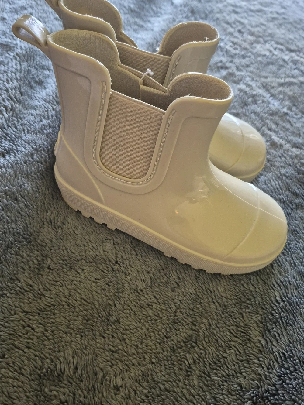 Kids Cream Rain Chelsea Boots - Brand Bear Paw 10